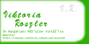 viktoria roszler business card